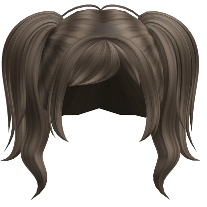Cutesy Kawaii Pigtails in Brown
