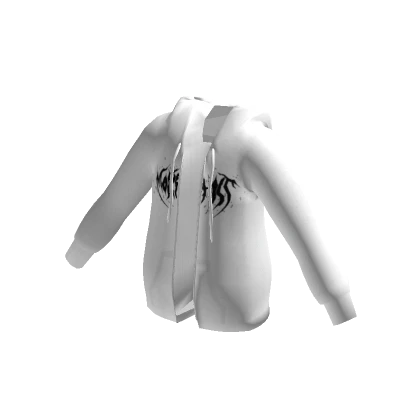 White Morphist Grunge Hoodie