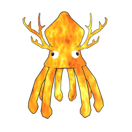 Bright Glowing Fiery Squid