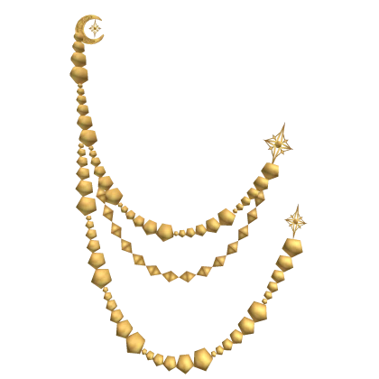 1.0 Gold celestial brooch chain