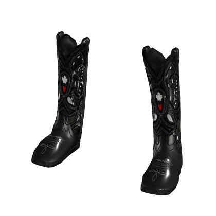 Vintage Black Cowboy Leather Boots