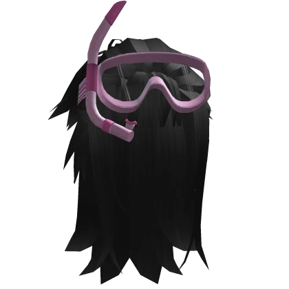 Black Anime Hair with Summer Snorkel