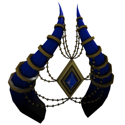 [PBR] Black/blue golden jewelled horns