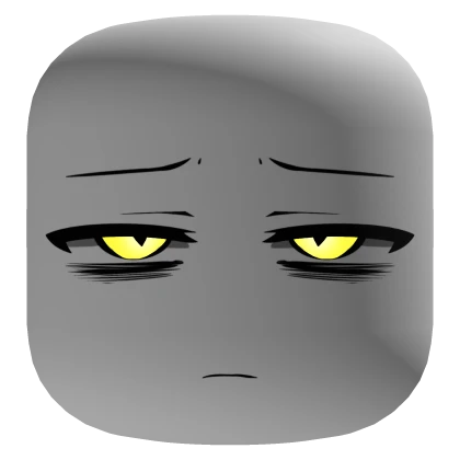 Cursed Since Monday Face Yellow Glowing Eyes Grey