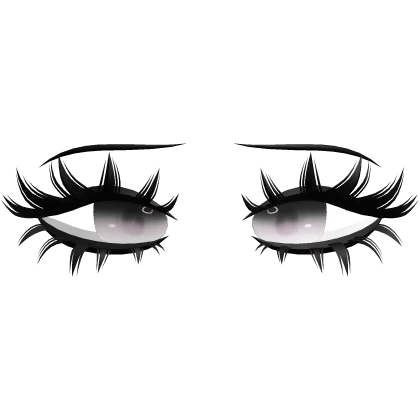 ♡ kawaii anime lashes w eyes (white)