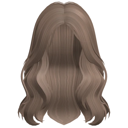 ୨୧ Silky Long Middle Part Hair in Milk Tea