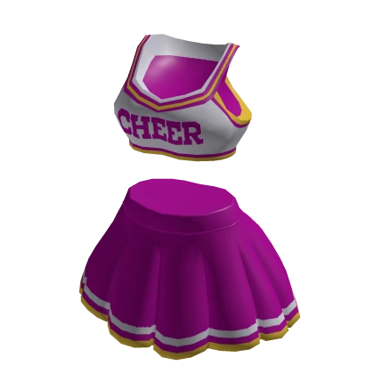 Classic High School Cheer Leader Outfit - Pink