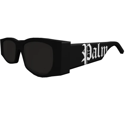 Designer Palm Angl Black Glasses 