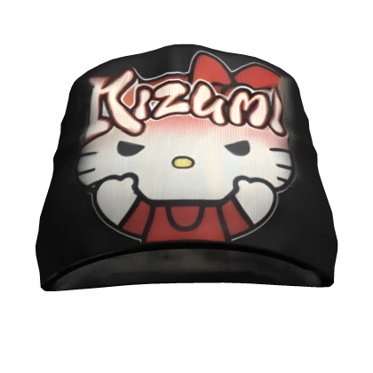✭ Y2K KITTY BEANIE IN RED & BLACK