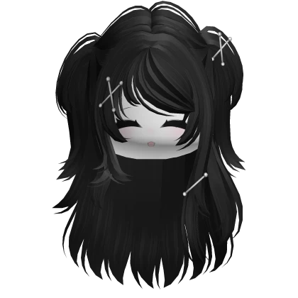 Emo Scene Spikey Girl w/ Piercings Hair (Black)
