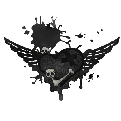 Emo Grunge Frutiger Metro Y2k Vector Wings (Black)