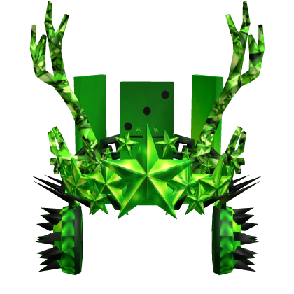Green Domino Star Crown + Antlers + Headphones