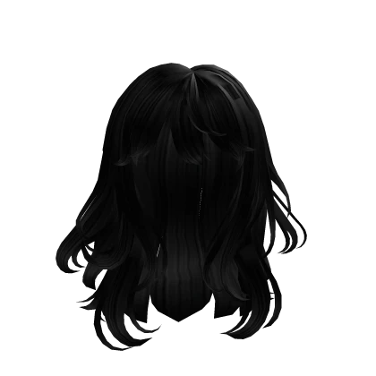 Loose Soft Straight Cute Girl Black Hair