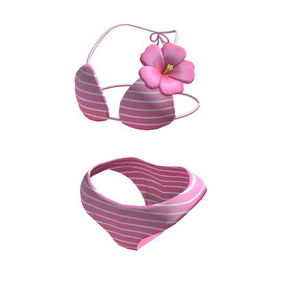 Pink Bikini w/ Hibiscus
