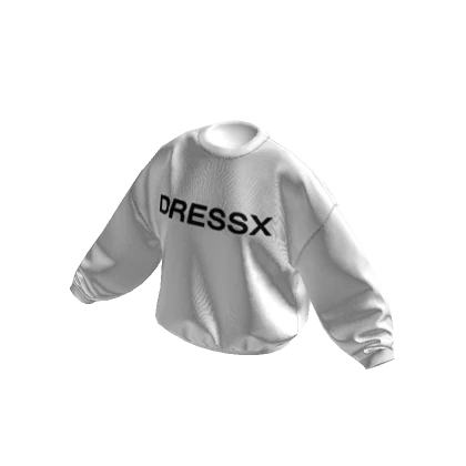 DRESSX Oversized White Sweatshirt