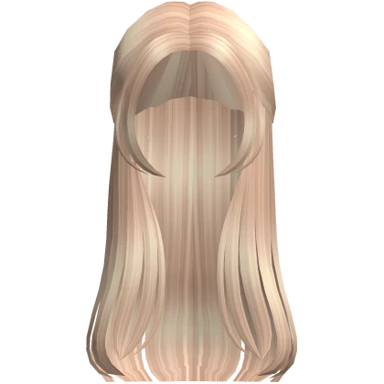 Blonde Y2K Half Up Half Down Straight Hair