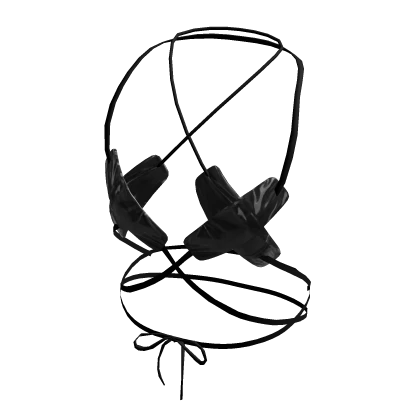 Leather X Crop - Black