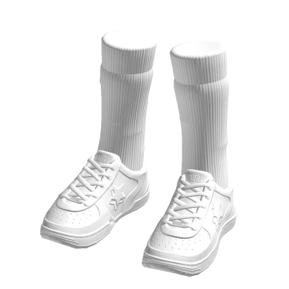 White Sneakers with White Socks