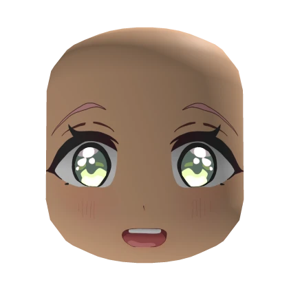 Green Eyes Happy Face