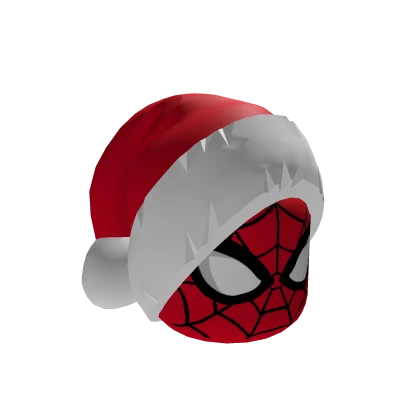 Christmas Spiderman Head with Santa Hat