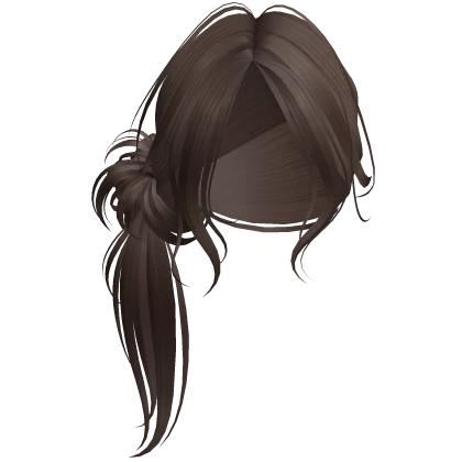 lazy emo y2k vamp girl half ponytail hair (brown)