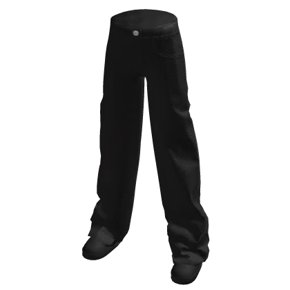 Trendy Black Denim Jeans with Grey Slipper Boots