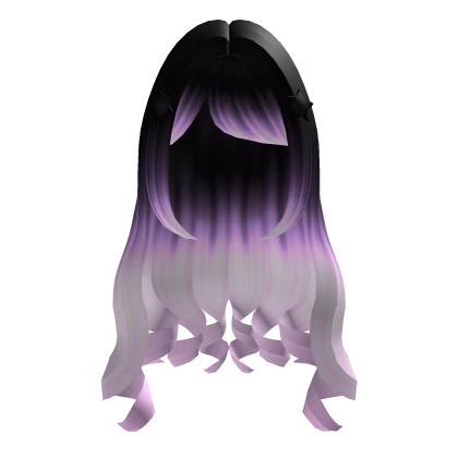 Halloween Long Hair Star Cute (Purple and Black)