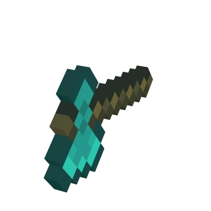 Right Holdeable 8 Bit Diamond Axe💎 [Hand]