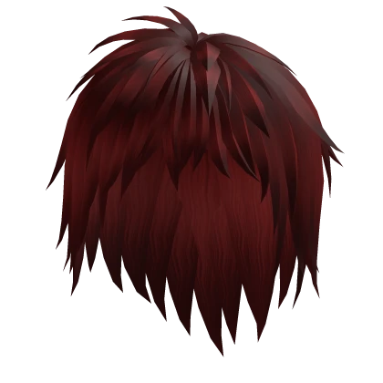 Red Messy Emo Scene Hair