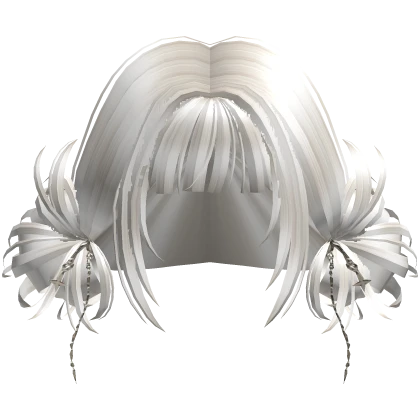 Short Pigtails Silver Chain W Bangs