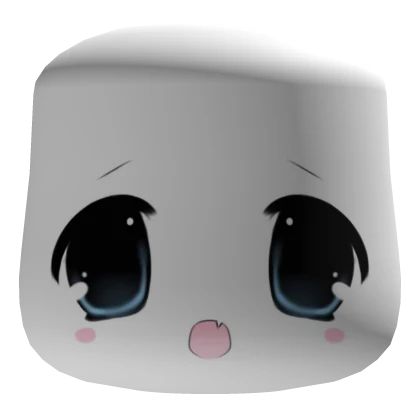 Cute Face Moe Light Blue W Blush