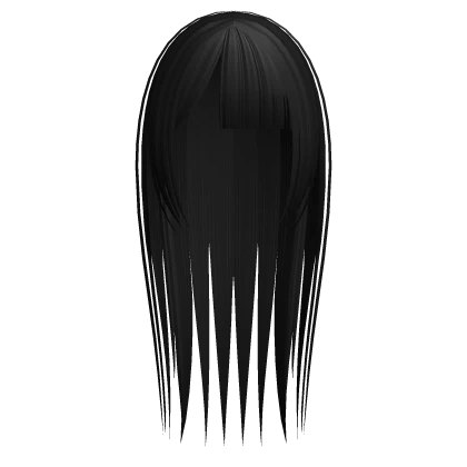 black thin wispy gothic hair straight side bangs