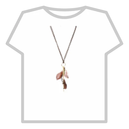 Suede Feather Charm Necklace