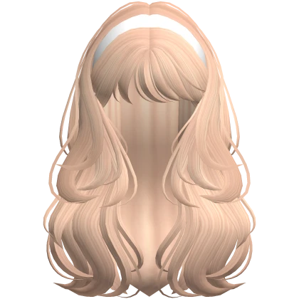 Wispy Loose Wavy Hairstyle w Headband Blonde