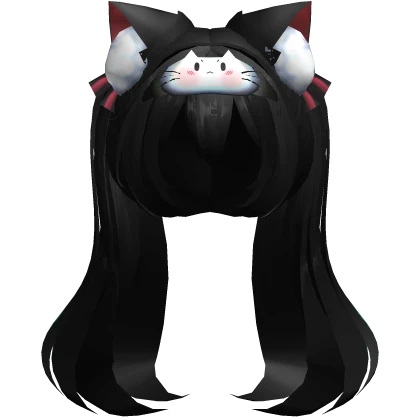 Mimukauwa Miku Nice Try Cat Twintails Hair - Low