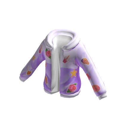 Purple Jacket With Stickers