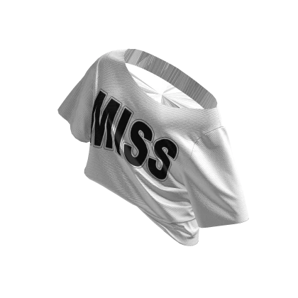  off-shoulders baggy white MISS shirt