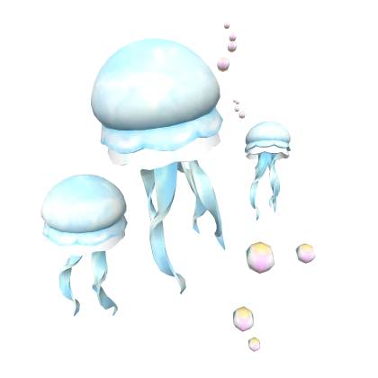 jellyfish bloom aura in light blue