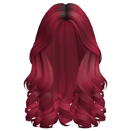 Preppy Parted Soft Curly Girl Hair (Cherry Red)