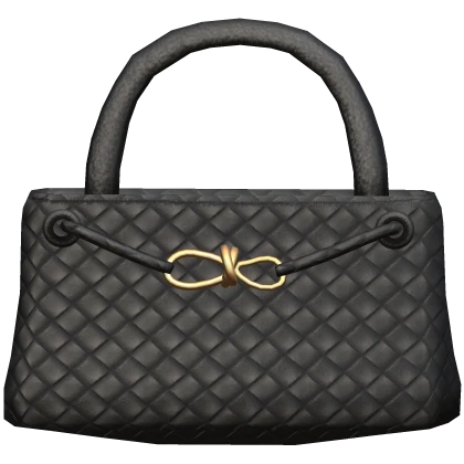  Bottega Andiamo Black Leather Chic City Tote Bag