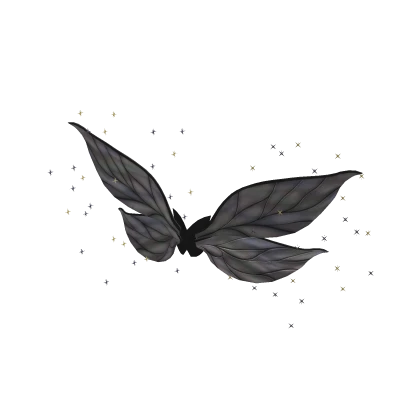 Black Cute Fairy Shimmer Wings