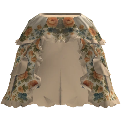 Flowered Rococo Bustle
