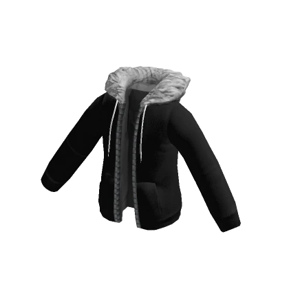 Fur Hoodie (Black)