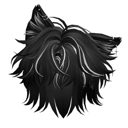 Black&White Pierced Cat Ears Hair