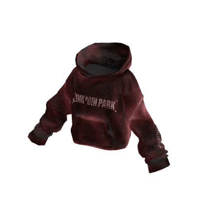 MARCHÉE - Washed Maroon Fan-Parody Boxy Hoodie