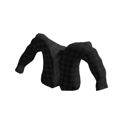 Black Off Shoulder Flannel Jacket 