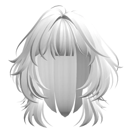 White Messy Short Anime Hair