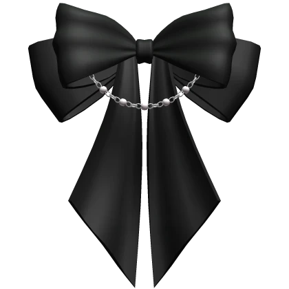 Black Ribbon Hair Bow