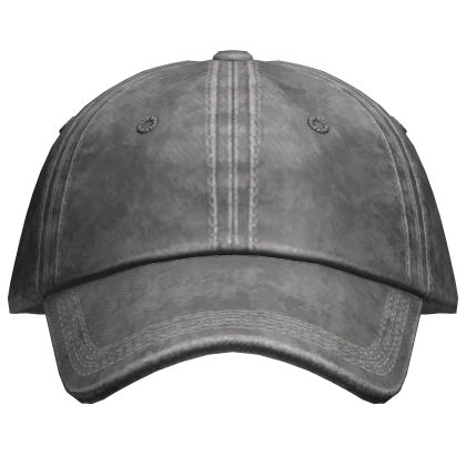 Cap Grey Washed Distressed Fitted Grunge Goth Y2K