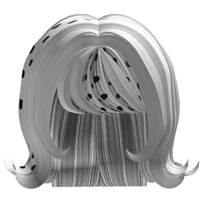 ♡ cute swirly white heisei retro polka dot bob